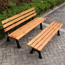 원목 야외 벤치 야외용 공원 정원 평벤치 3인용 의자, 다리 주물 (벤치 완성품 아님)