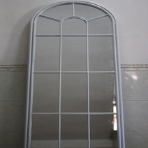 엔틱 아치형 전신거울 대형 복고풍 골드 철제 스탠드 현관 거실 카페 드레스룸 전신거울, 170x60 화이트(렌즈 포함)