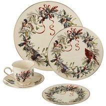 Lenox 윈터 그리팅 샐러드 접시 8인치 6개, 5-Piece Place Setting