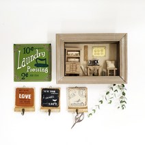 Countryitem 코지 브라운 미니어쳐 액자 L