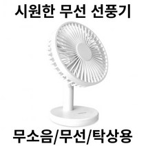 소형 무선 무소음 업소용 선풍기, 무소음 무선 선풍기( 화이트)