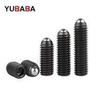 나사 너트 합금강 볼 포인트 육각 소켓 스프링 볼 플런저 그럽 포인트 고정 나사 블랙, 03 M8(5PCS)_01 25mm