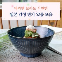일본 도자기 면기 모음 52종/우동기 라면기, 50_카라쿠사 우동기 [오렌지]