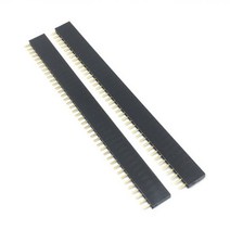 알루미늄 프로파일 40 핀 1x40 행 암수 2.54 파손 가능 헤더 커넥터 스트립 Arduino Black 용 10 개, Female, 40 마력
