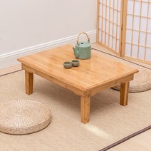 접이식 집들이상 손님상 손님초대상 잔치상 대나무 원목 밥상 차상 다과상 좌식 책상, 접이식테이블 길이 80x폭 60x높이 37