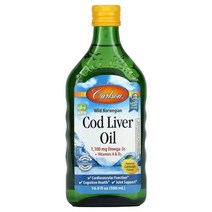 칼슨랩 오메가3 대구 간유 오일 레몬 향 16.9 fl oz 500 ml oil