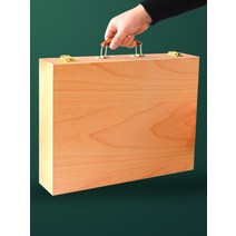너도밤 나무 화구 미술 가방 휴대용 상자 스케치 화통, 대- 너도밤나무 수공구함 32×42×9cm