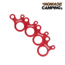 노마드캠핑 달팽이 3구 스토퍼, 레드, 4개입