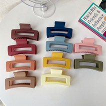 무광 스퀘어 헤어집게핀 올림머리집게핀 왕집게핀 10color