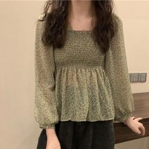 셔링 블라우스 여성 프릴 주름 러블리룩 3