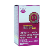 코큐텐Q10 플러스 60캡슐 코엔자임Q10 99mg 고혈압 영양제 항산화, 종근당건강 코큐텐플러스, 1개