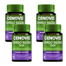 Cenovis 세노비스 은행나무 추출 2000 메모리 서포트 Ginkgo Biloba 2000 Memory Support 100정, 4개