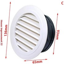 덕트 환기구 도어 그릴 커버 조정 가능한 공기 환기 덮개 원형 천장 벽 구멍 공기, abs-c2