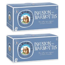 Les 2 Marmottes Infusion des Marmottes 레2마르무트 린든 페페민트 히비스커스 프랑스 인퓨전 허브티 30포 X 2상자