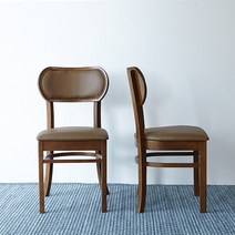 [리비니아] 마가린 가죽 식탁 의자 1+1 (모카), 모카