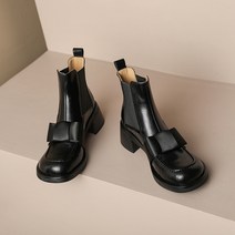 Z3JC 여성 3cm 5cm 통굽 미들부츠