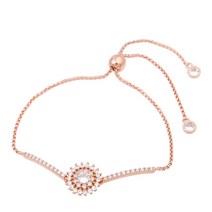 라울스톤 [라울스톤] 썬플라워 로즈골드 플라워 큐빅 꽃 데일리 패션 팔찌