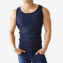스타토리 남성용 고탄력 면스판 기본 나시
