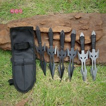 단도 비도 투척 나이프 닌자 은닉 훈련 다트 무기 Esyuse 증정, 검은 여우 6마리( 묶은 상태)