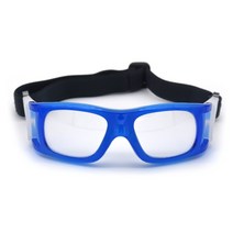 조정 가능한 농구 축구 보호 안경 스포츠 고글 여자 남성 남성 안경 안경 자전거 자전거 안경, 클리어 블루, 투명한 파란색