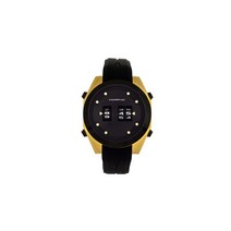 모픽 M76 시리즈 드럼롤 팔찌 시계, Black_Gold | Black | Silicone+