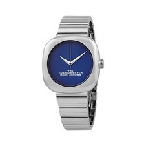 마크 제이콥스 여성용 더 쿠션 시계 36mm 실버 블루 원 사이즈
