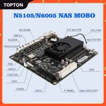 스틱PC 초 미니 PC MINIPC 안드로이드 피시 NAS 마더 보드 N5105 N6005 MOBO 4x 인텔 i226-V 2.5G Nics 듀얼 M.2 NVMe Six SATA3, Intel Pentium N6005, 8GB DDR4 256GB NVMe