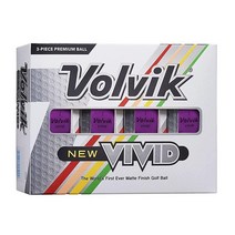 Volvik 비비드 골프공 매트 레드 12개 475284, Purple