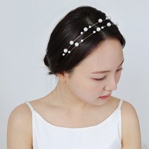 엘블랑꼬 빅진주 웨딩촬영 진주머리띠 셀프웨딩 헤어밴드 브라이덜샤워 연주회