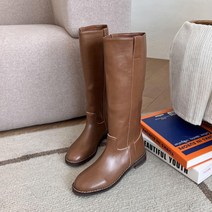 여자 승마부츠 인조가죽 라운드코 워커