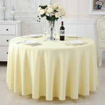 단색 원탁보 원형 테이블보 가정용 매장 식당용, 원형 300cm, 블랙