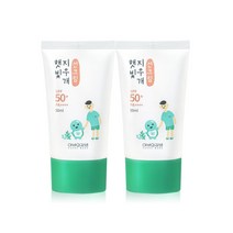 끈적임 백탁 없는 순한 무기자차 선크림 50ml 중학생 초등학생 몸에바르는 이지워시 썬크림 선블록 자외선차단제, 2개