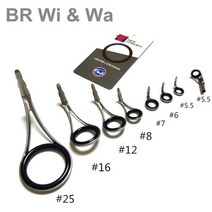 BR Wi & Wa FUJI LY + 로그 가이드 키트 가이드 키트 1 세트 8 개 수리 낚싯대 가이드, FOT5.5-2.2, Silver