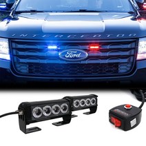 12V 10기능 각도조절 파박이 LED싸이키, 쿠팡공주다방 본상품선택, 레드+블루