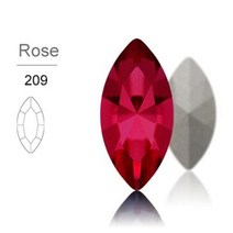 아쿠아씰 크리스탈 라인석 상단 스톤 의류 공예 쥬얼리에 적합한 라인스톤에 유리 접착제, Rose+7X15mm 10Pcs