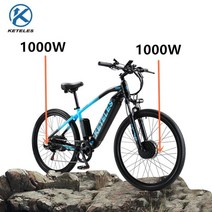 전기 운동 자전거 출퇴근 듀얼 리튬 모터 통학 인치 전기자전거 산악, 01=48V17.5AH500W