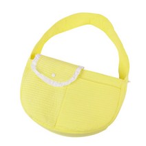 강아지 고양이겸용 애견 핸드백가방 포대기 가방 반려동물 슬링백 이동장 캥거루백, 엘로우