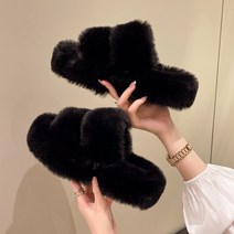 키높이 퍼 겨울 털실내화 털슬리퍼 컬러 3종