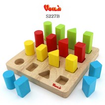 3살아기 나무블럭 모양 원목블럭퍼즐 돌아기 영아원 교구 12개월 퍼즐놀이 돌전아기 두뇌발달 조각 소근육
