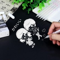 어반스케치펜 펜 드로잉 캘리그라피 제도펜 여행 1 pc 0.8mm 높은 빛 손 그린 ​​흰색 아트 그림 diy 디자인 페인트 스케치 흰색 페인트 마크 좋은 머리 74