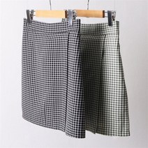 빅사이즈사랑해요 I394L204 체크밴딩랩팬츠스커트 LT