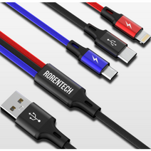 안전사 휴대폰충전 케이블 3in1 고속충전케이블 RA-001