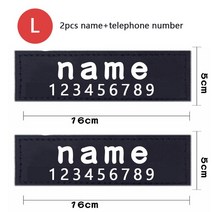 강아지 인식표 PU 맞춤형 개 태그 이름 K9 하네스 칼라 라벨 스티커 애완 동물 이름표 새겨진, 2.L 2pcs name and tel