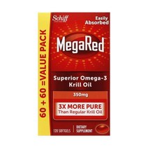 Megared EPA DHA 아스타잔틴 질이 메가 레드 크릴 오일 350mg 오메가3 120캡슐, 120 Count (Pack of 1)