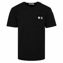 메종키츠네 [메종키츠네] 22FW JM00124KJ0008 BK 더블 폭스 반팔티