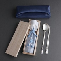 99% 은 수저 세트 1벌 팔순수저1인세트 부모님 선물 창립기념품 기념문구 로고 각인, 청색