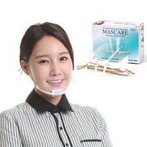 마스케어 M5 C타입 식품 위생 투명마스크 식당 업소용, 1개, 1세트