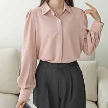 퍼니걸스 6170 데일리 어깨 셔링 퍼프 긴팔 블라우스 여성의류