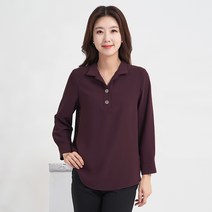 엄마옷 마담4060 로맨틱카라셔츠-RBL210004-