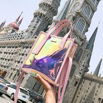 글로시 홀로그래픽 PVC 토트 크로스 백 SM-UN-8562 [SN:745AB1#711], 단품